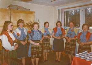 Viuruniemen marttayhdistyksen 50-vuotisjuhla huhtikuussa 1986.